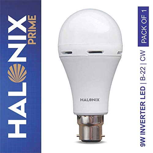 Halonix 9 Watt B22 LED White Emergency Inverter Bulb, Pack of 1, (HALONIX PRIME) - Image 2