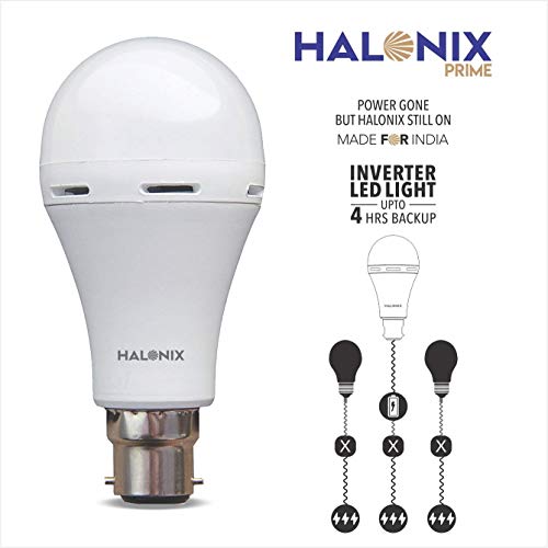 Halonix 9 Watt B22 LED White Emergency Inverter Bulb, Pack of 1, (HALONIX PRIME) - Image 3