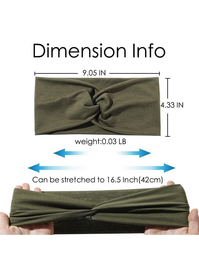 Artilady Rtilady 6 Pack Wide Boho Headbands For Women Soft Yoga Elastic Hair Bands For Girls Workout Running Sport Headwrap Nonslip Breathable (Sunset) - Image 4