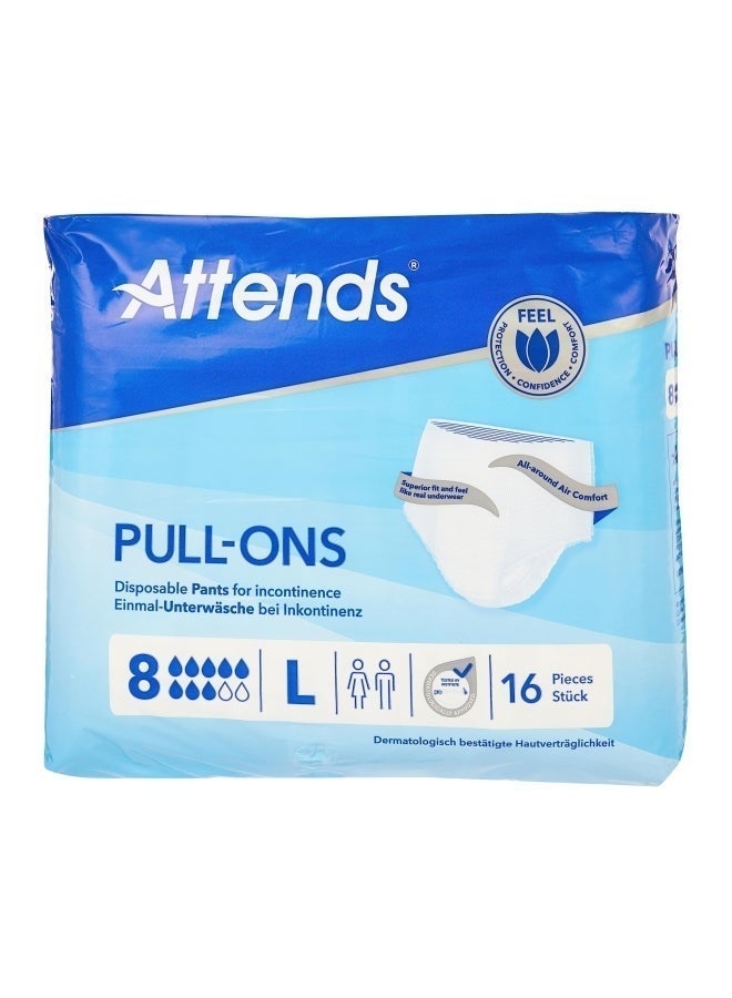 Attends Pull On Disposable Pads, 8 L, 8 Pcs