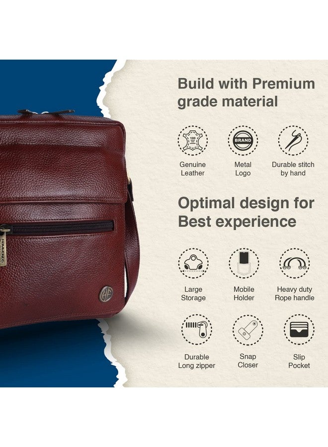HAMMONDS FLYCATCHER HAMMONDS FLYCATCHER Genuine Leather Sling Bag for Men, Stylish and Spacious Side Bag for Men, Crossbody Bag for Men Daily Use, Travel, Adjustable Strap, 1 Year Warranty  - Image 3