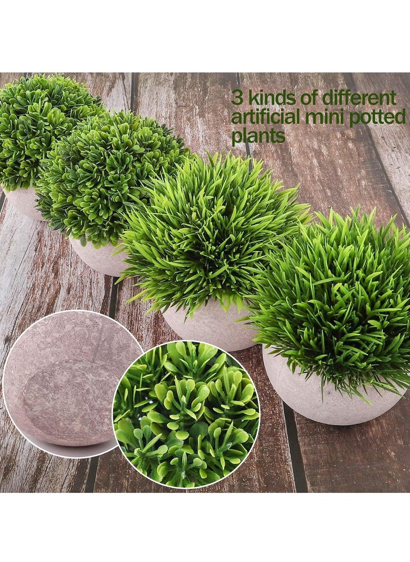 Arabest Mini Artificial Plants Set, 3 Pcs Small Fake Plants, Faux Plants in Pots Modern Farmhouse Plants Home Decor, for Office Kitchen Bathroom Bedroom Mantle Shelf Living Room  - Image 3