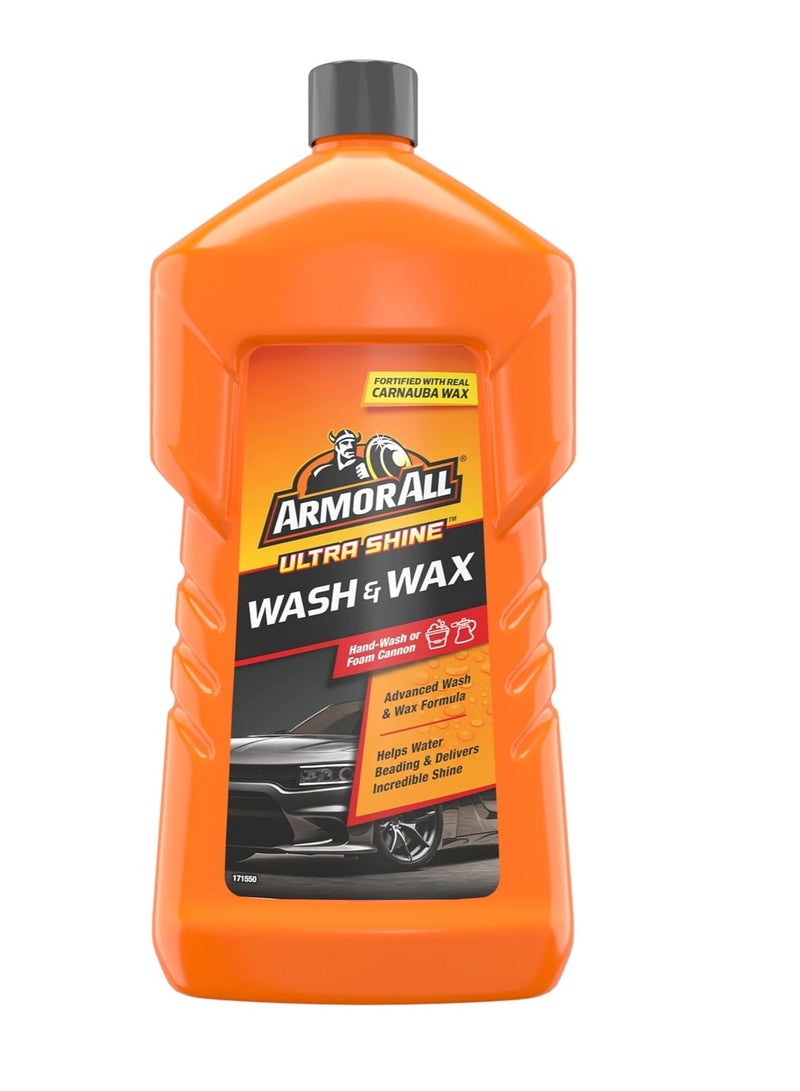 ARMOR ALL Car Wash And Wax, 1 Litre, High Gloss Finish With Dual Action Formula To Save Time, 1 Piece - Image 1