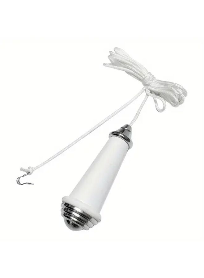 Aluminum Alloy Ceramic Bathroom Light Pull Cord Handle With 59 Inch Extension Rope - Image 1