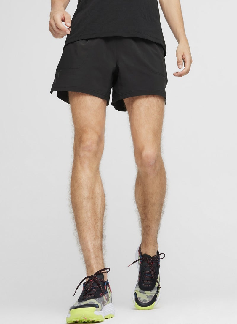 PUMA SEASONS 5" Mens Black Woven Shorts - Image 1