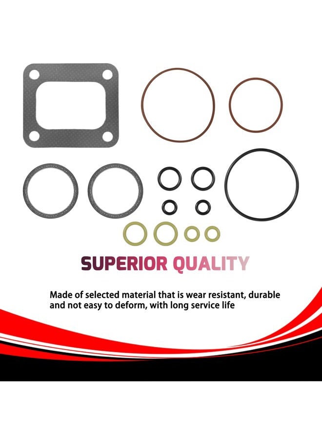 Bzsunway Yellow O-Ring Gaskets Kit & ES 72468 Turbo Mounting Gasket Set for 1994-2003 Ford 7.3L Powerstroke Diesel Turbo Pedestal - Image 5