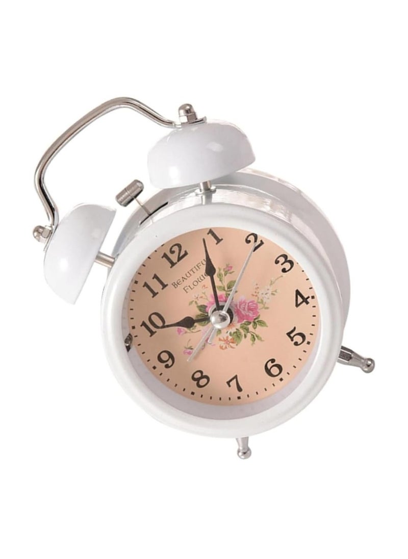 Generic - Vintage Twin Bell Tabletop Alarm Clock - Retro Analog Loud Bedside Clock with Metal Case, Easy-to-Read Dial, Battery Operated - Image 1