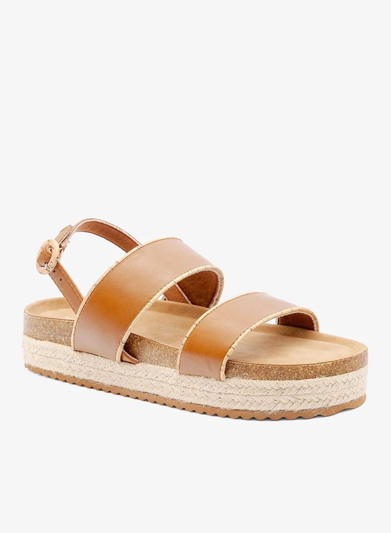 باتا صنادل بنعل مرتفع مع حزام خلفي قابل للتعديل