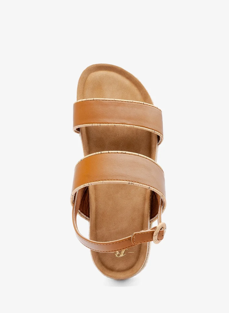 Bata Platform Sandals with Adjustable Back Strap