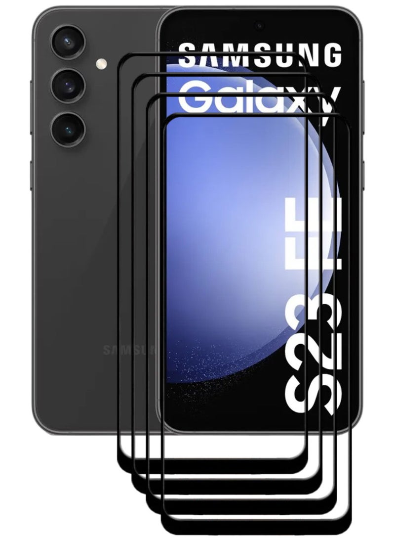 ACLIX 4 Pieces Antistatic ESD Dustproof Premium Quality High Definition Tempered Glass Screen Protector Designed For Samsung Galaxy S23 FE - Image 1