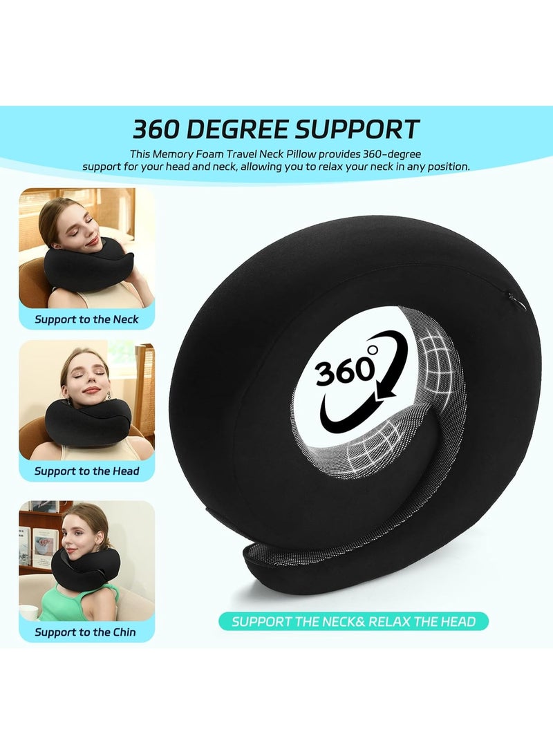Travel Pillows for Airplanes,Travel Neck Pillow Airplane Memory Foam Travel Pillow Neck Pillow for Traveling Suitable for Airplanes,Offices and Cars - Image 2