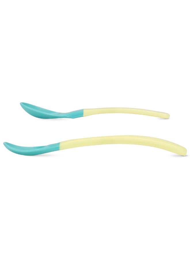Baboo Soft-Tip Silicone Weaning Spoons (2-Pack) – BPA-Free Feeding Utensils for Babies 6–12 Months – Puree Spoons with Case, Non-Toxic, Dishwasher Safe, Silicone Spoons for babies (Lagoon Fiesta) - Image 3