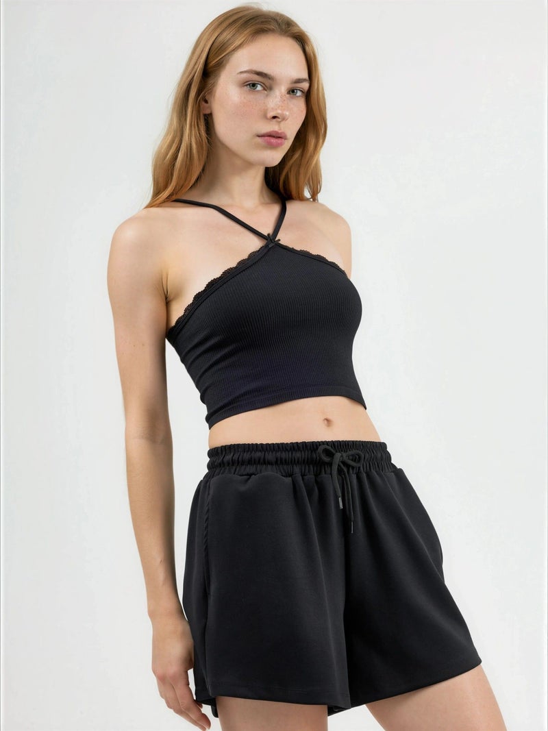 BUSEM Elastic Waist Modal Shorts with Pockets - Image 4