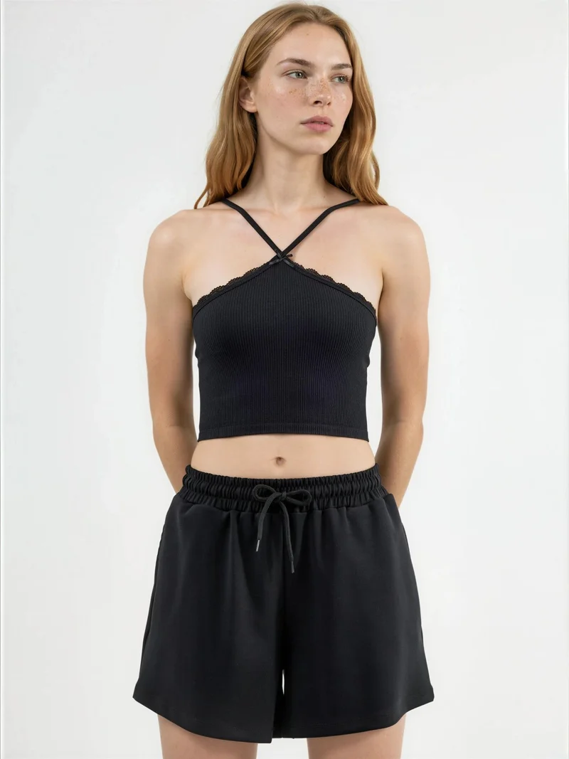 بوسيم BUSEM Elastic Waist Modal Shorts with Pockets