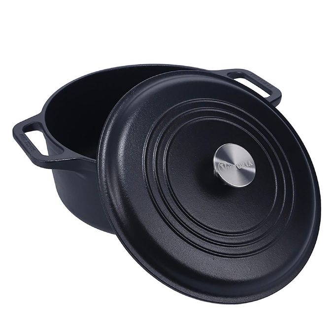 Victoria 6-Quart Cast Iron Dutch Oven with Lid and Dual Loop Handles, Seasoned with Flaxseed Oil, Made in Colombia,Black - Image 4
