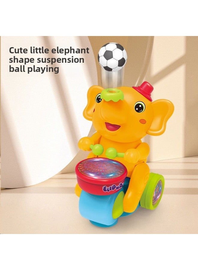 لعبة أطفال بعمر 0-1 سنة، قطعة أثرية للأطفال بعمر سنتين، 3 أصوات ستتحرك بعمر 6 أشهر و8 أشهر، 9 ممارسة رأس الطفل - اللون: نفخ الكرة والفيل الطبول 【برتقالي】 نسخة البطارية + مفك البراغي - Image 4