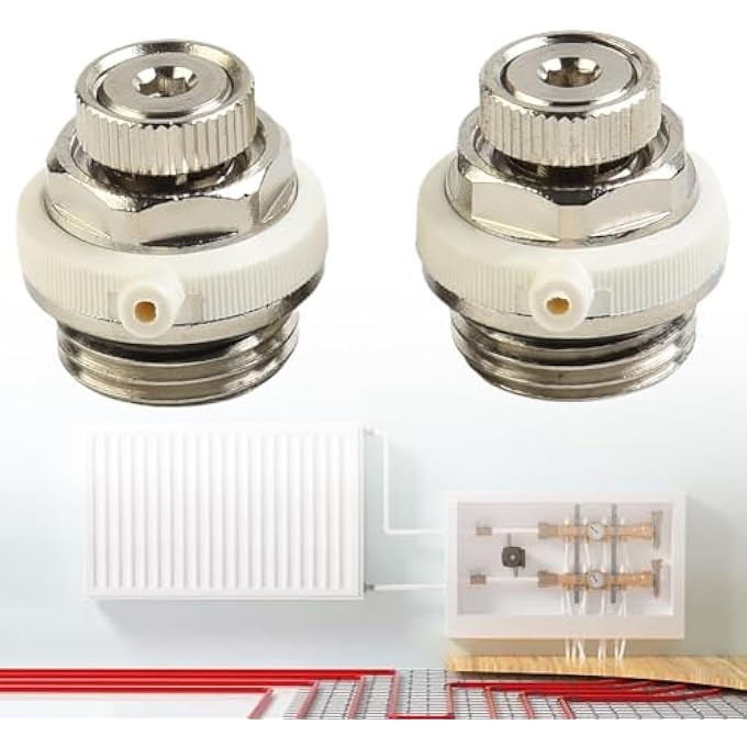 1/2/3/5 PIECES 1/2 INCH AUTOMATIC VENT OPENING AUTOMATIC SHUT-OFF SELF BLEEDING RADIATOR VALVE FOR ALL CONVENTIONAL RADIATORS WITH 1/2" THREAD (PACK OF 3) - Image 3