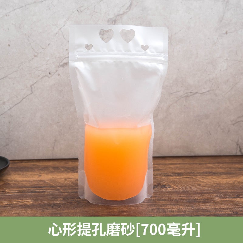 Generic Disposable Beverage Pouches Matte Stand-up 700ML Love Portable (100) 