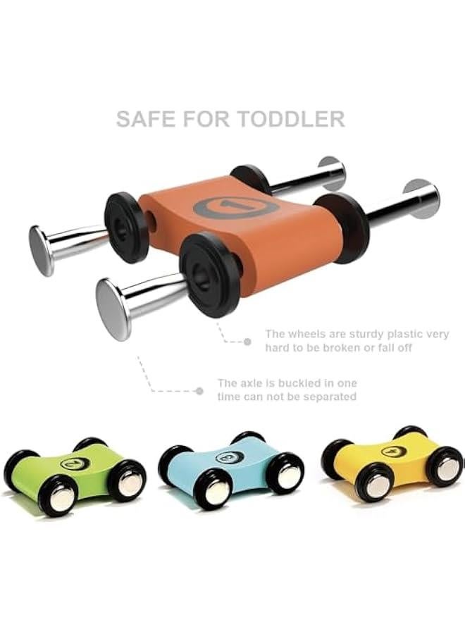 HOOKOR Car Ramp Toys, Race Track Car Toy for Toddler Age 2-4 Year Old Boy with 4 Car, Parking Lot & Gas Station - Image 3