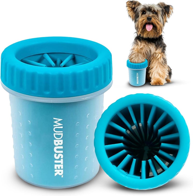 Dexas MudBuster Portable Dog Paw Washer/Paw Cleaner, Small, Pro Blue - Image 1