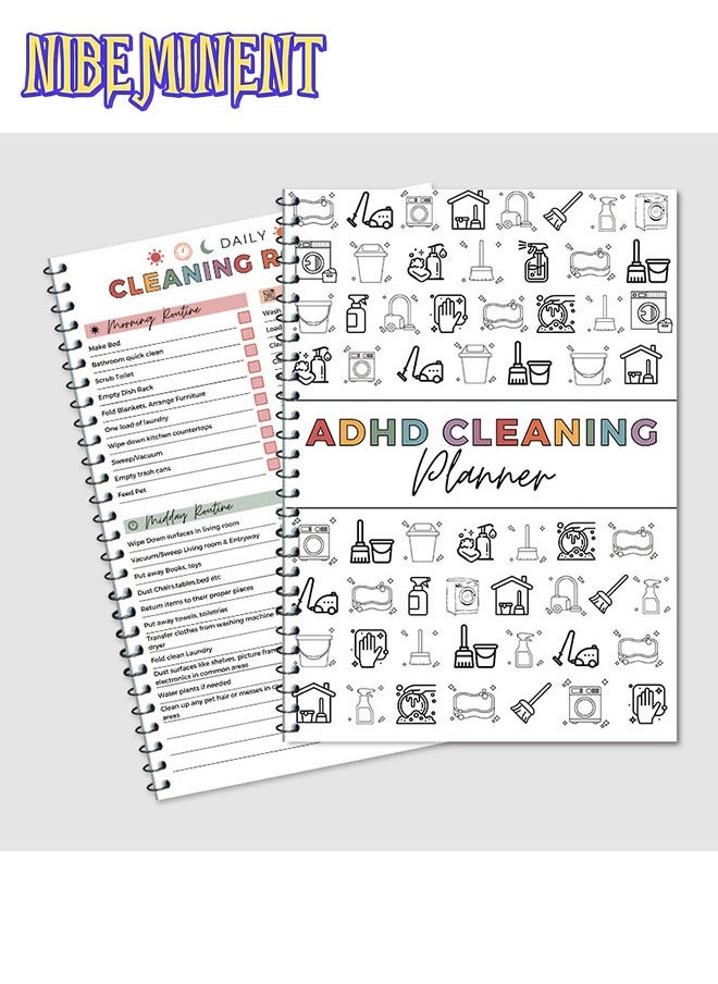 NIBEMINENT Cleaning Plan Schedule,Editable Home Cleaning Plan,Household Cleaning Schedule,Daily, Weekly and Monthly Yearly Cleaning Checklist, Custom Adjustable Clean Up Household Chores Sheet, List  - Image 1