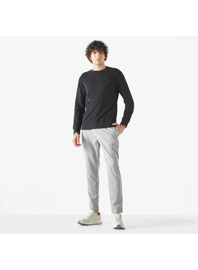 Iconic Iconic Textured Sweatshirt with Long Sleeves
