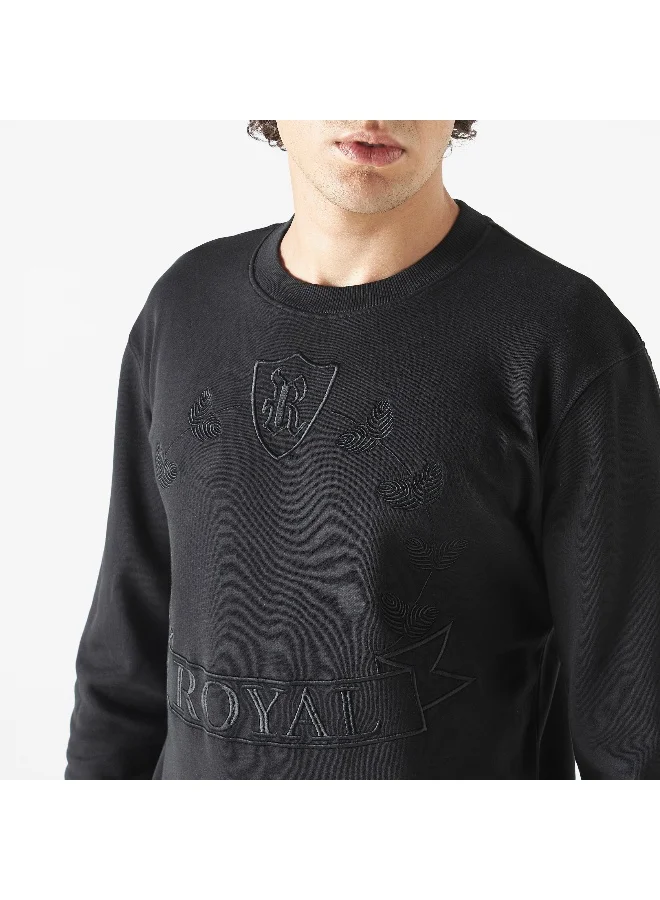 Iconic Iconic Textured Sweatshirt with Long Sleeves