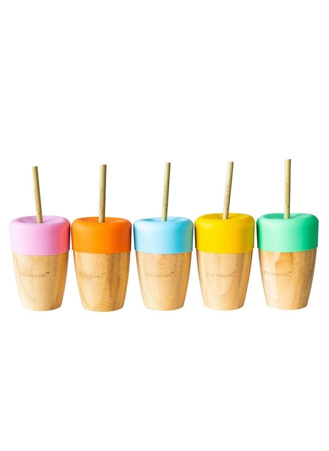 eco rascals - Natural Bamboo Small Cup With Nontoxic Silicone Sipperbaby Led Weaninggreen190Ml - Image 1