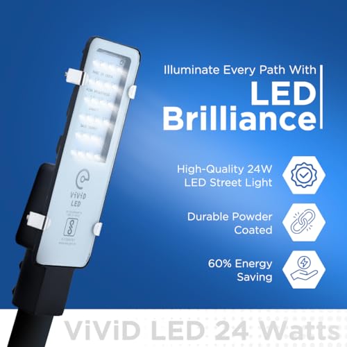 VIVID LED 24w LED Street Light Outdoor Waterproof IP65 | High Brightness Energy Saving LED Lamp for Street, Garden, Parking & Security Lighting | BIS Certified | Made in India - Image 3