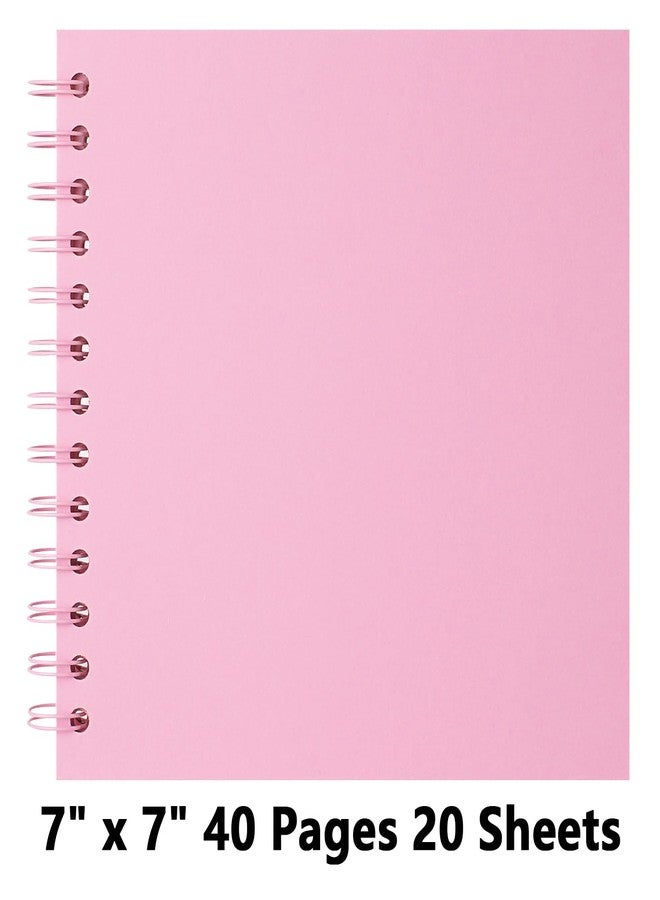 Remowith 7X7 Inch DIY Scrapbook Photo Album, Kraft Blank Paper Scrap Book 40 Pages Memory Book for Wedding Family, Pink - Image 5