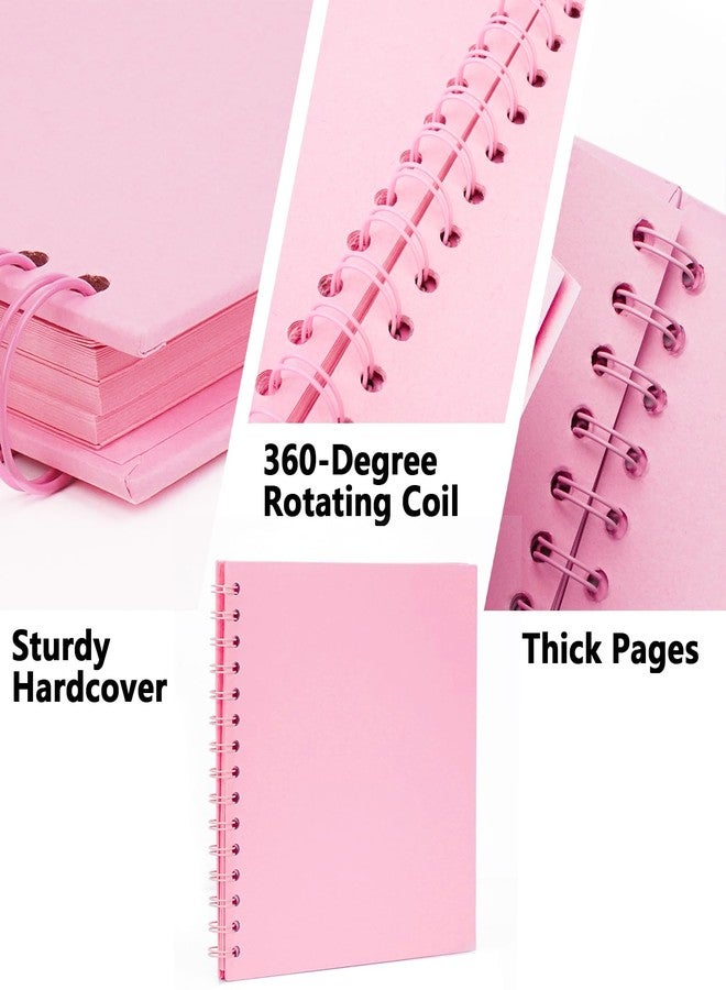Remowith 7X7 Inch DIY Scrapbook Photo Album, Kraft Blank Paper Scrap Book 40 Pages Memory Book for Wedding Family, Pink - Image 4