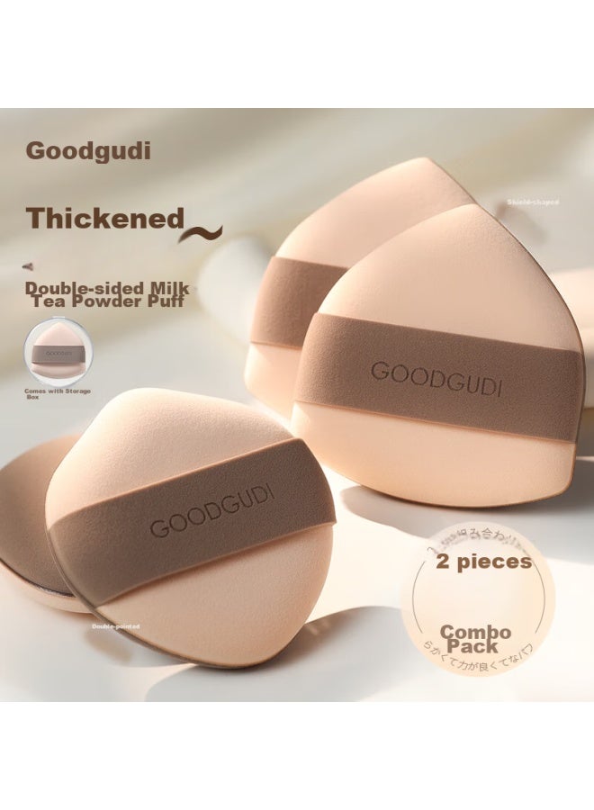 GOOOD Gudi Goood Milk Coffee Powder Puff Air Cushion, Ultra-soft, Non-absorbing Powder, Double-sided Foundation Liquid, Specialized Beauty Blender, Dry And Wet Dual-use, Setting Powder - Image 1