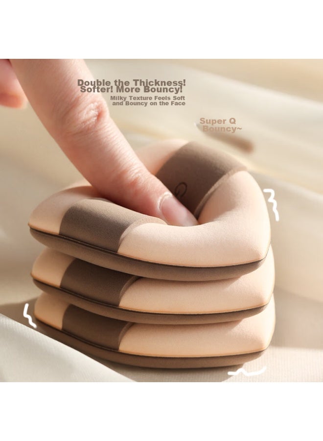 GOOOD Gudi Goood Milk Coffee Powder Puff Air Cushion, Ultra-soft, Non-absorbing Powder, Double-sided Foundation Liquid, Specialized Beauty Blender, Dry And Wet Dual-use, Setting Powder - Image 2