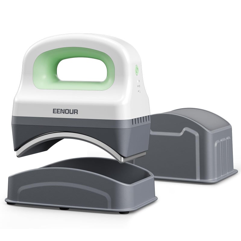 EENOUR Hat Press Machine, Mini Heat Press for Caps with 3 Heating Levels & Auto-Off, Handheld Cap Easy Press with 3"Ã—5.5" Arched Heating Plate for 6-8 Hat Size, 19-26 Girth - Image 1