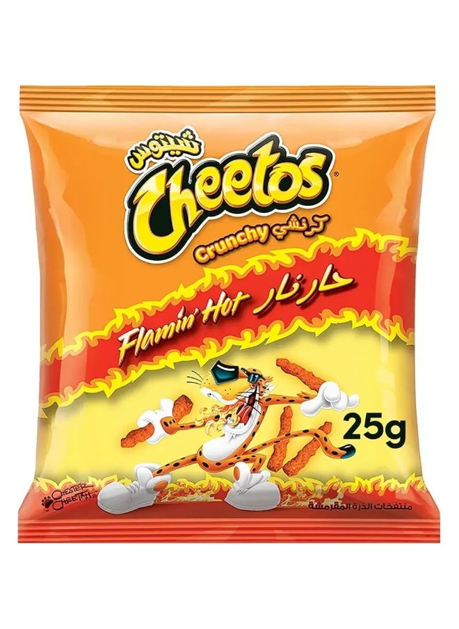 Cheetos Cheetos Flamin Hot Crunchy Flavored Puffed Corn- 25gms 