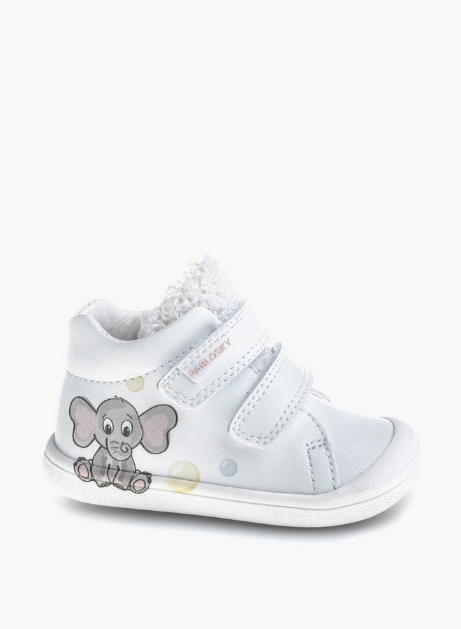 Pablosky Girls' High Top Sneakers with Hook and Loop Closure School Shoes - Image 1