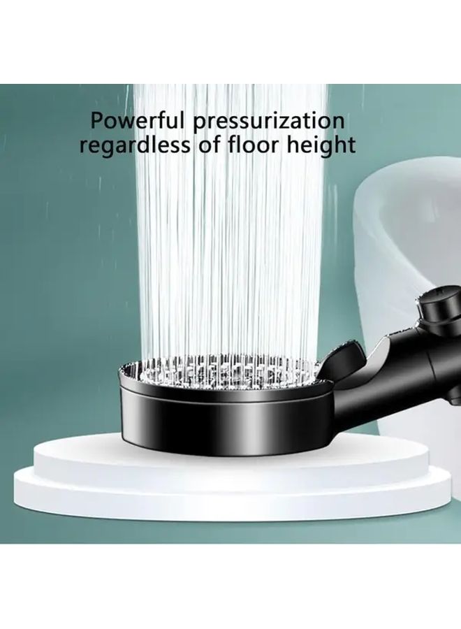 Black Handheld Shower Head Booster 5 Gear High Pressure Easy Installation Durable Plastic for Home Bathroom Use - Image 5