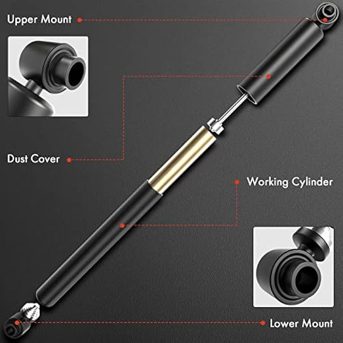 A-Premium Rear Suspension Shock Absorber Compatible With Honda Civic 2013 2014 2015 2Pc Set - Image 3