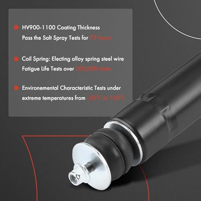 A-Premium Rear Suspension Shock Absorber Compatible With Honda Civic 2013 2014 2015 2Pc Set - Image 5