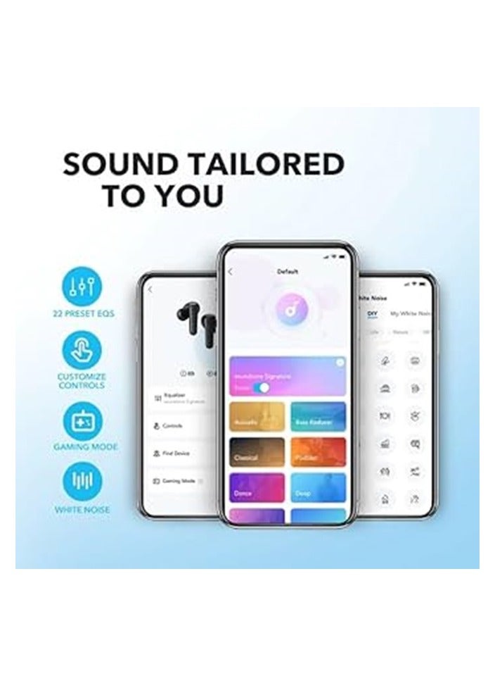 Anker R50i True Wireless Earbuds 10mm Drivers with Big Bass, Bluetooth 5.3, 30H Playtime, IPX5-Water Resistant, AI Clear Calls with 2 Mics, 22 Preset EQs via App Black - Image 5