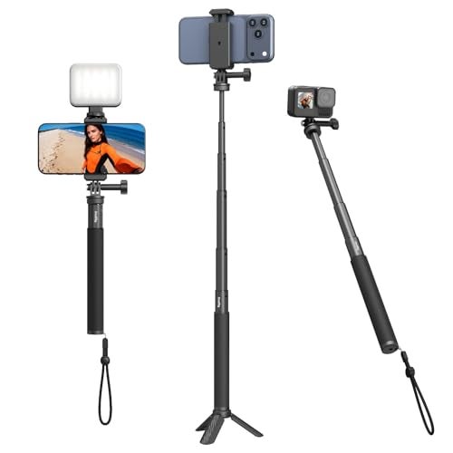 SMALLRIG حامل سيلفي ثلاثي القوائم SmallRig Invisible لكاميرا الأكشن مع عمود قابل للتمديد 374 بوصة مع مشبك للهاتف لـ GoPro 1312 لـ Insta360 X54Ace Pro2 لـ DJI Osmo 360Action 5 Pro6 لـ AKASO Phone 5403 - Image 1