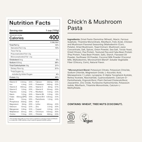 Huel Hot and Savory Cups | Chick'n & Mushroom Pasta | 25g Protein Plant Based Instant Meal | 27 Vitamins and Minerals | 100% Nutritionally Complete | 8 Cups - Image 5