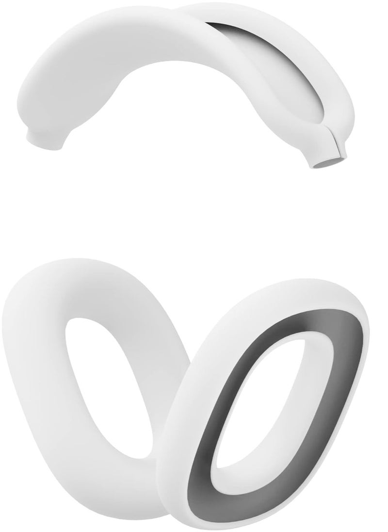 Goodern - Compatible With Overhead Cover Earcup Cover For Air Pods Max Soft Silicone Anti Scratch Protective Full Cover Headband Skin Cover Ear Pad Case Cover Set For Air Pods Max Accessories White - Image 1