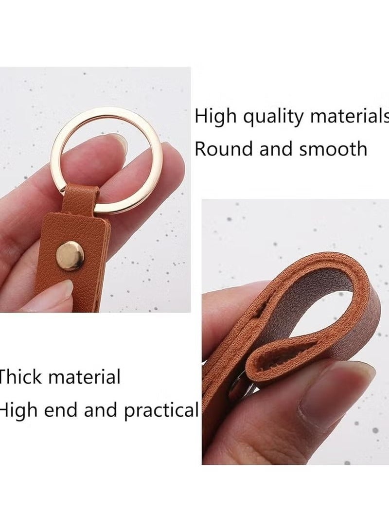 5 Pcs Leather Car Keychains - Stylish Key Holders for Men (Multicolor) - Image 4