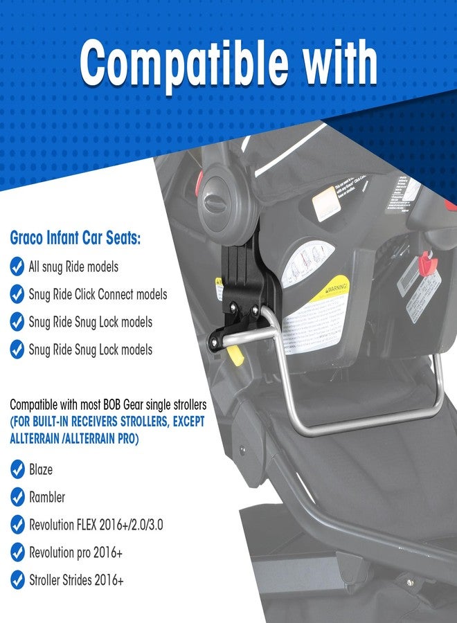 Touri Single Jogging Stroller Adapter for Graco Infant Car Seats, Baby Trend Car Seat Adapter for Most BOB Gear Strollers, Baby Jogger Car Seat Replacement Part - Image 3