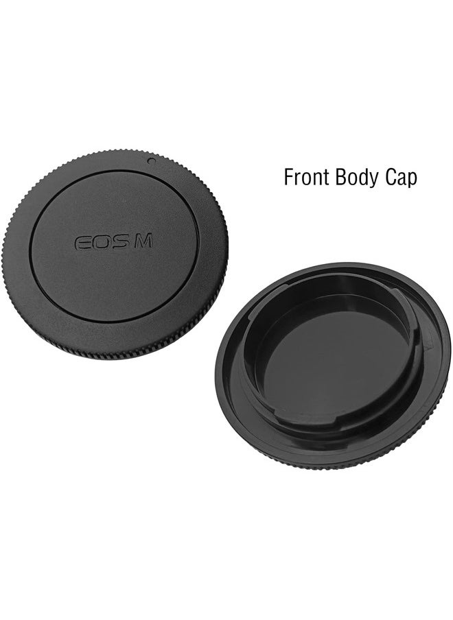 HUIPUXIANG Body Cap + Rear Lens Cap Cover for Canon EOS M50 Mark II M5 M6 Mark II M200 M100 M10 M3 M2 M and More Canon EF-M Mount Mirrorless Camera and Lens,HUIPUXIANG [2 Pack]  - Image 4