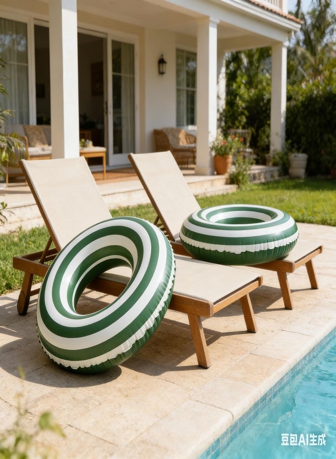 WAYTOSUC 4PCS Floats for Adults Rings Lollipop Striped Pool Float Large Swim Ring for Adults,35 Inch Classic Striped Teens Adult Inner Tubes Summer Beach Bachelorette Party (M-Green Lollipop,4) - Image 4