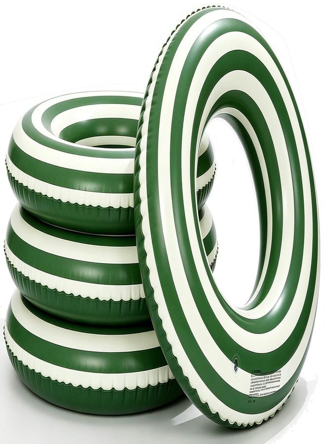 WAYTOSUC 4PCS Floats for Adults Rings Lollipop Striped Pool Float Large Swim Ring for Adults,35 Inch Classic Striped Teens Adult Inner Tubes Summer Beach Bachelorette Party (M-Green Lollipop,4) - Image 1