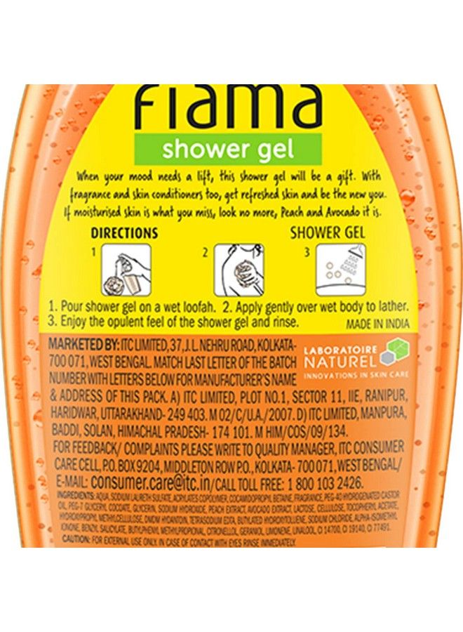 Fiama جل استحمام خوخ وأفوكادو غسول للجسم مع مرطبات للبشرة للبشرة المرطبة 900 مل زجاجة عائلية - Image 4
