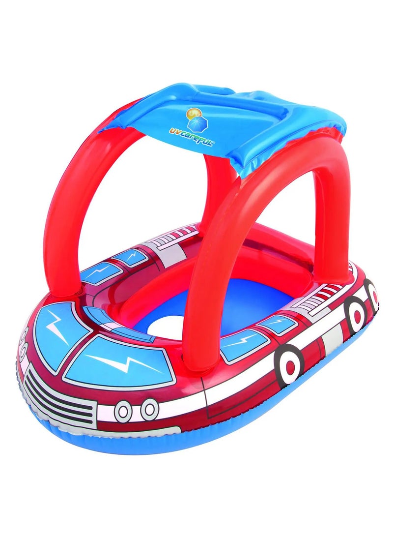 MUMS PLANET - Enjoy an unforgettable summer with this shaded children's float, which combines the fun of water play with protection from the scorching sun, ensuring your child has hours of safe and comfortable fun. Children's float - Children's sun protection float - Children's float with canopy - Swimming float - Image 1